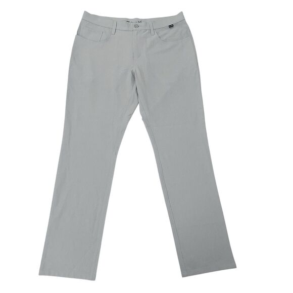Travis Mathew Golf Pants Mens 34x32 Light Gray Straight Leg Comfort Performance - Picture 1 of 11